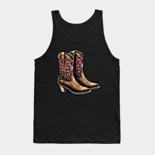 Traditional mexican cowboy boots Tank Top